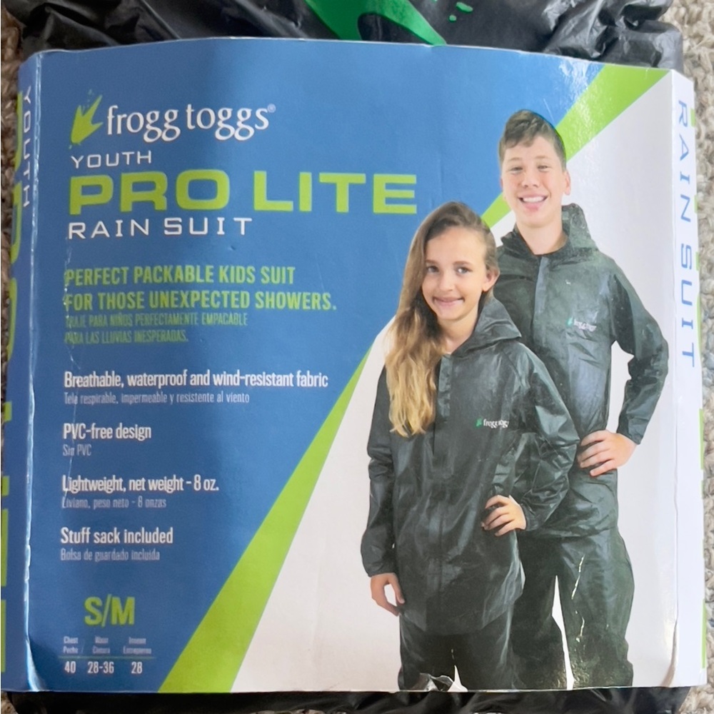 Frogg Toggs Youth Pro Lite Rain Suit - Black